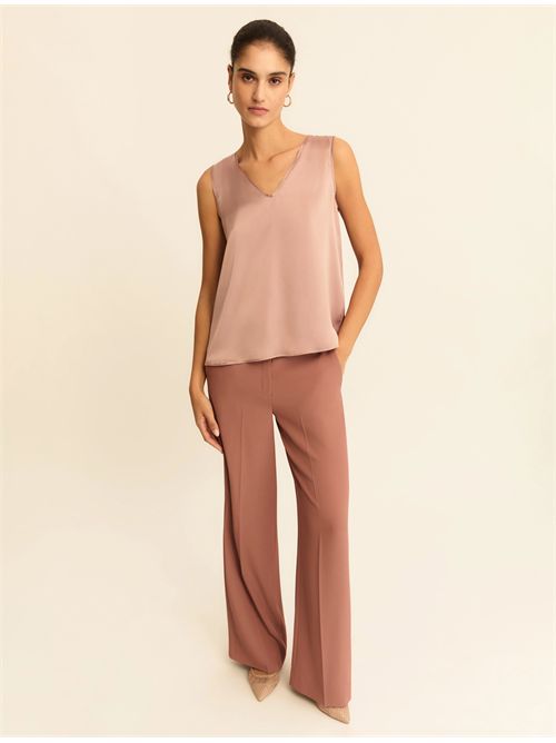 Top in raso con dettagli in georgette EMME MARELLA | EMMCOTTAGE197/001